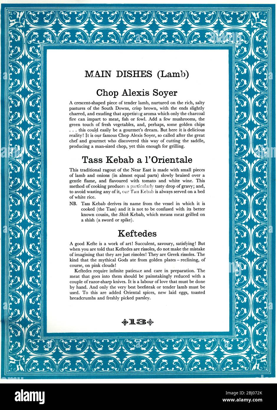 Collezione di menu - il Ristorante White Tower - 1 Percy Street, Londra, Inghilterra Foto Stock