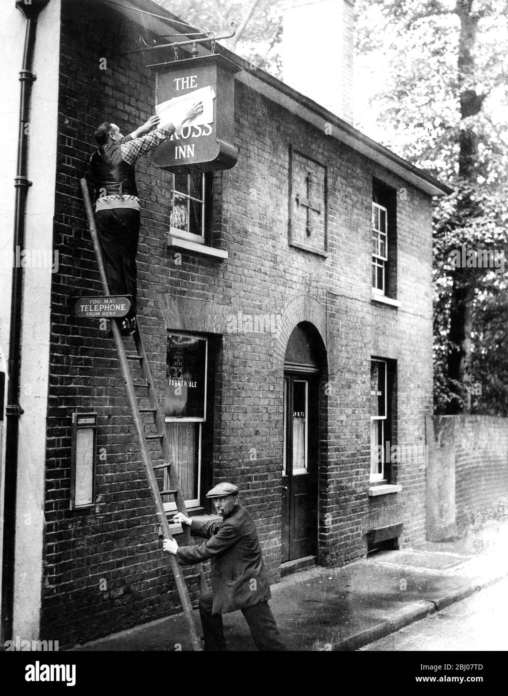 The White Cross Inn , a North Cray , Sidcup , Londra , formalmente The Red Cross Inn Foto Stock