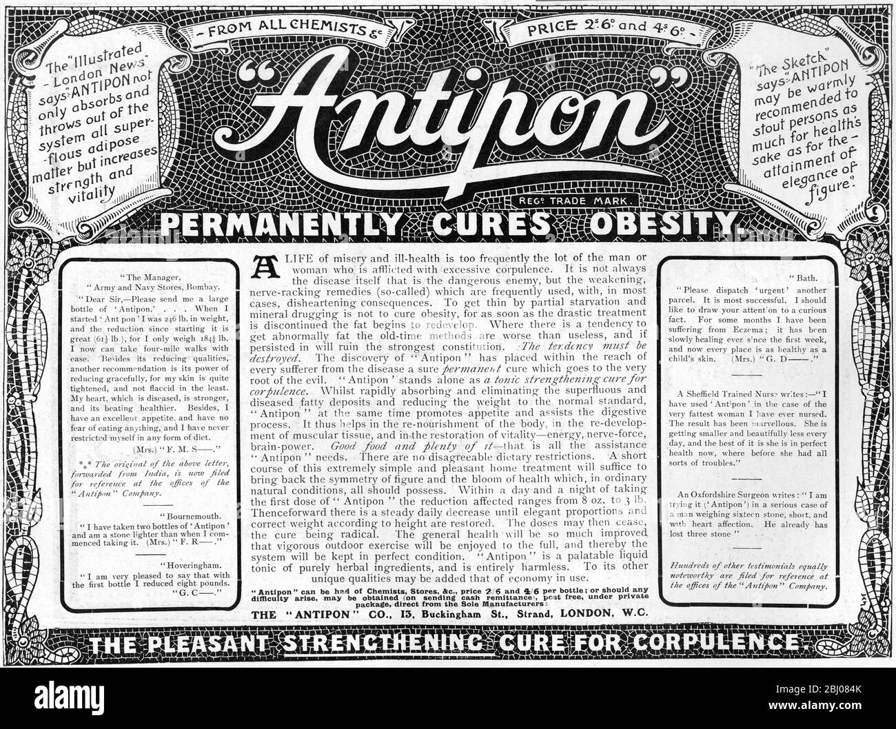 Antipon - cura permanentemente l'obesità - - Foto Stock