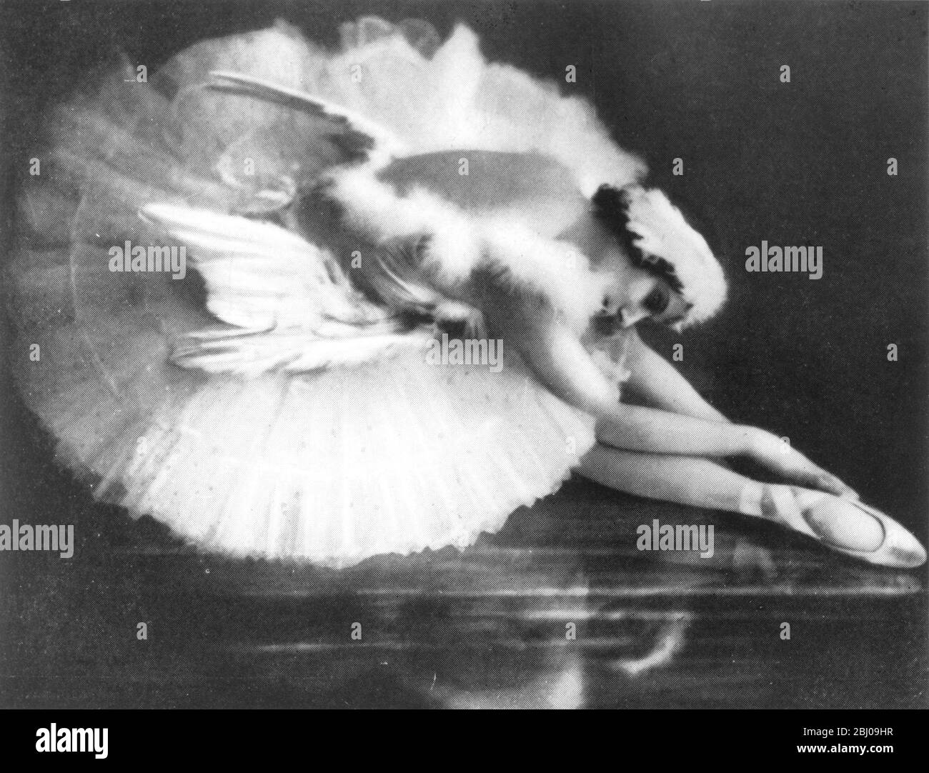 ANNA PAVLOVA 1931 - come il cigno morente dal LAGO DEI CIGNI - il dessert a base di meringa, Pavlova, prende il nome dalla ballerina russa Anna Pavlova. Il dessert è ritenuto essere stato creato in onore della ballerina durante o dopo uno dei suoi tour in Australia e Nuova Zelanda negli anni '20. Foto Stock