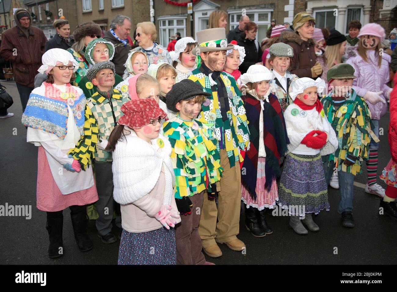 Il Festival dell'orso di Whittlesey Straw, la città di Whittlesey, Cambridgeshire; Inghilterra, Regno Unito Foto Stock