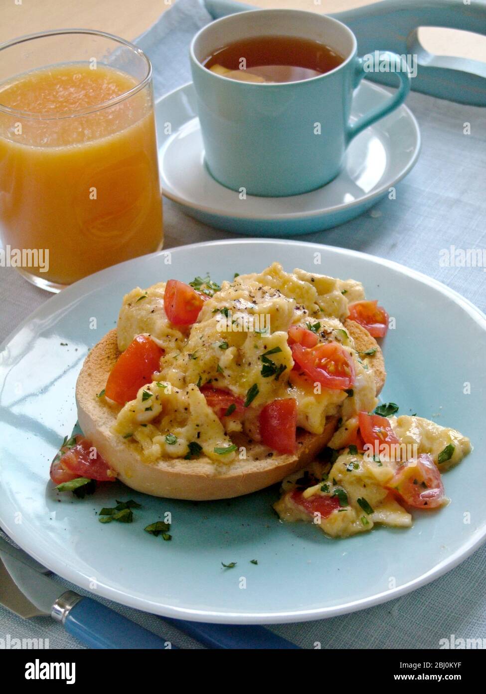 Vassoio colazione per la festa della mamma - Foto Stock