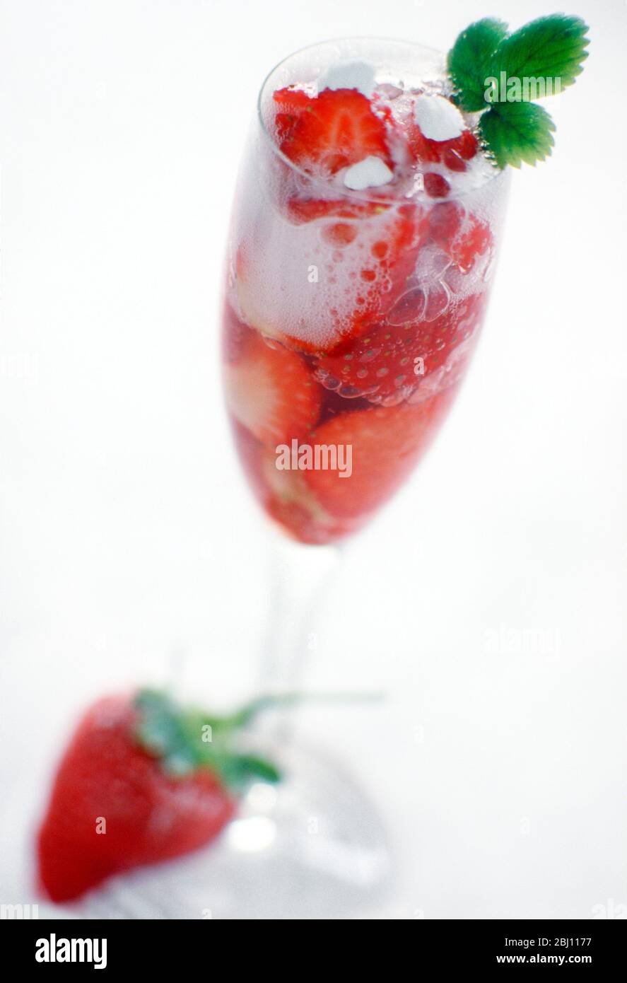 Fragole e champagne - Foto Stock