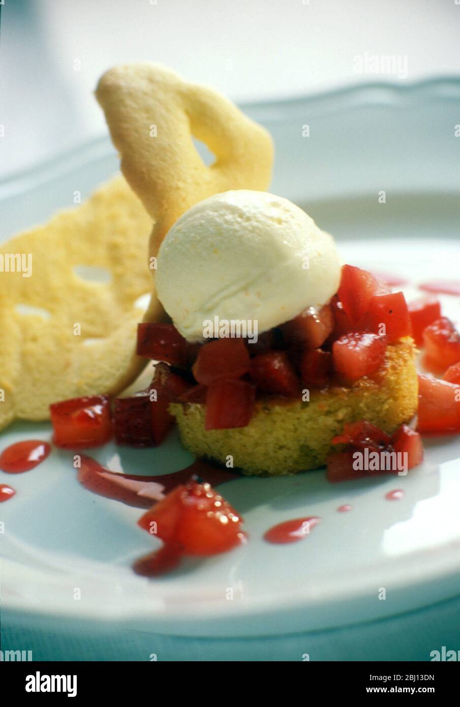Gelato frutta dessert - Foto Stock