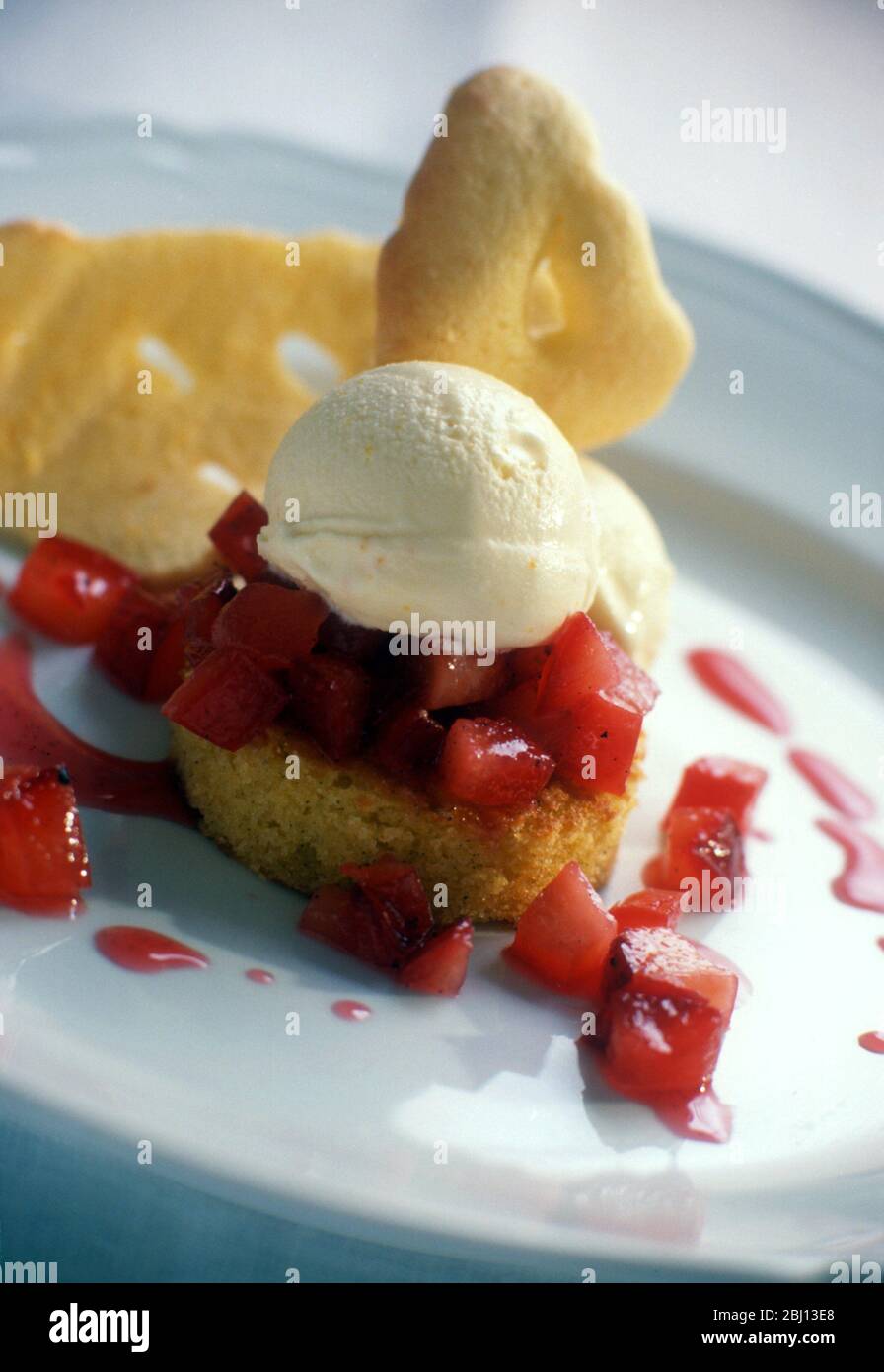 Gelato frutta dessert - Foto Stock