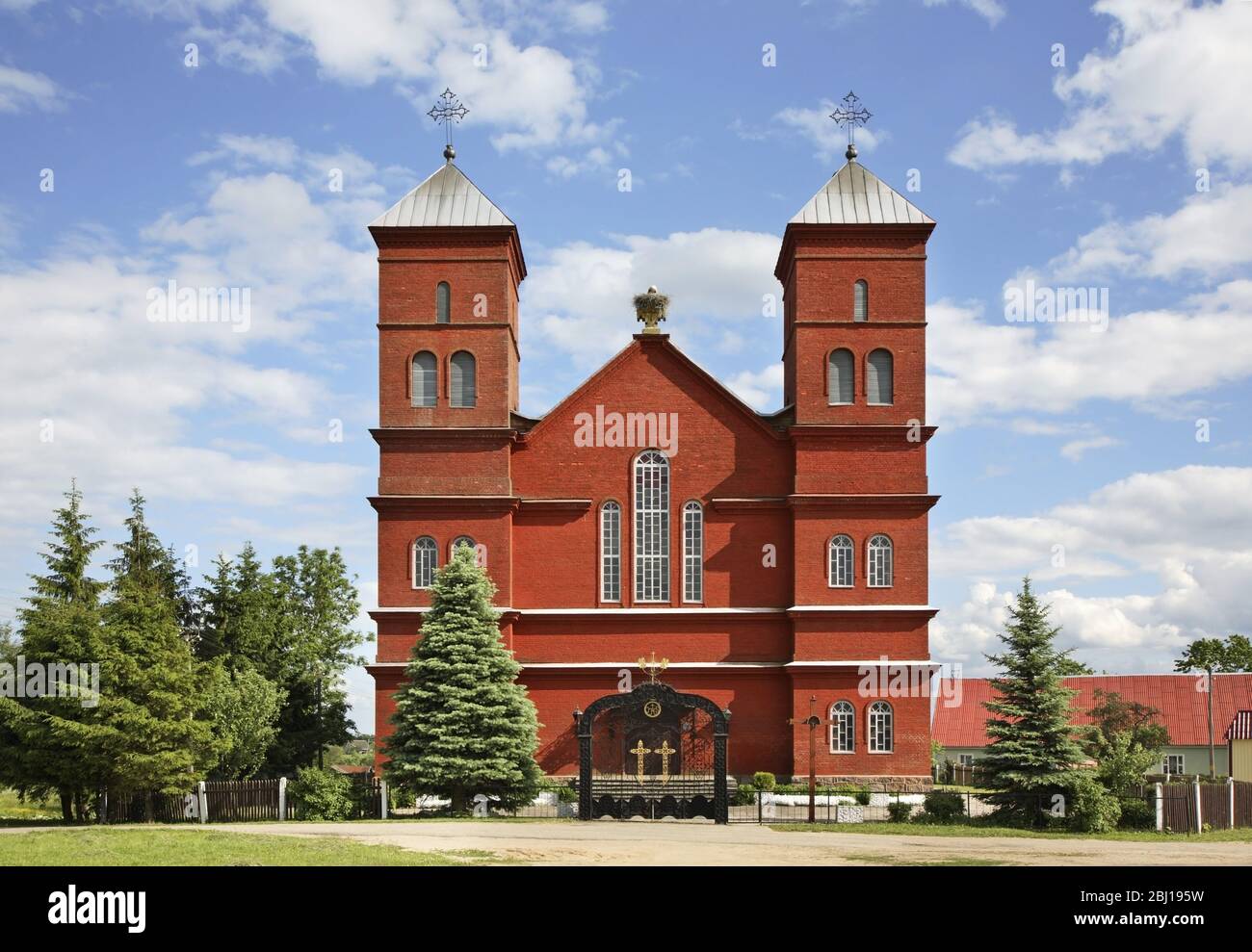 Chiesa dell'Assunzione della Vergine Maria a Prazaroki. Regione di Vitebsk. Bielorussia Foto Stock