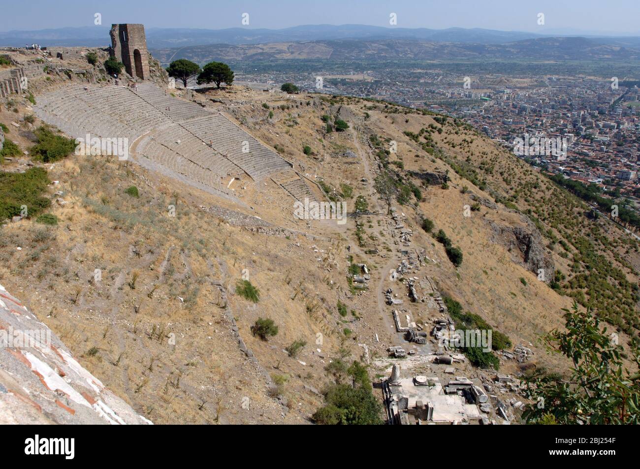 Anfiteatro von Pergamon, Ruinen, Türkei, Asien Foto Stock
