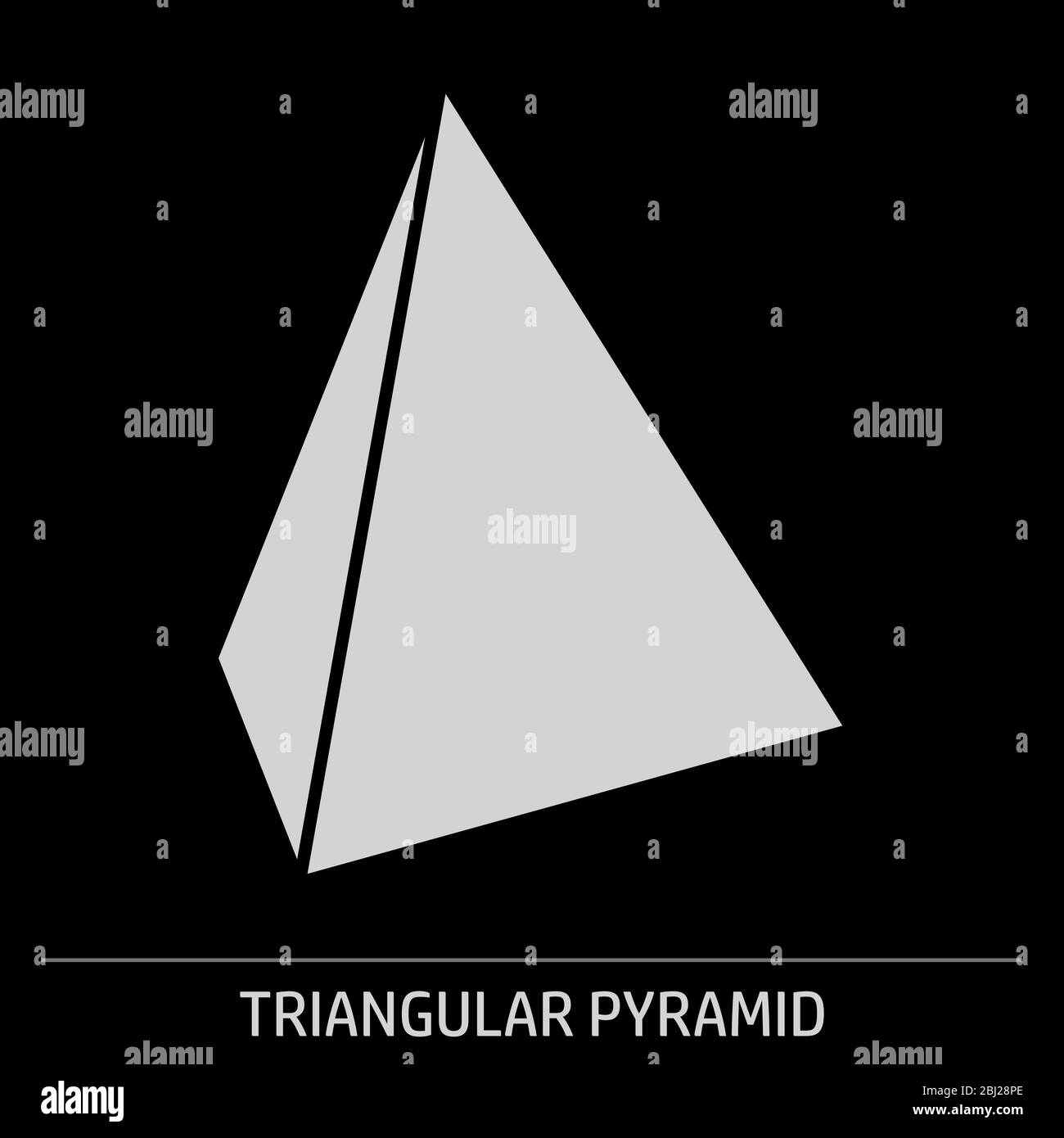 Illustrazione icona piramide triangolare Illustrazione Vettoriale