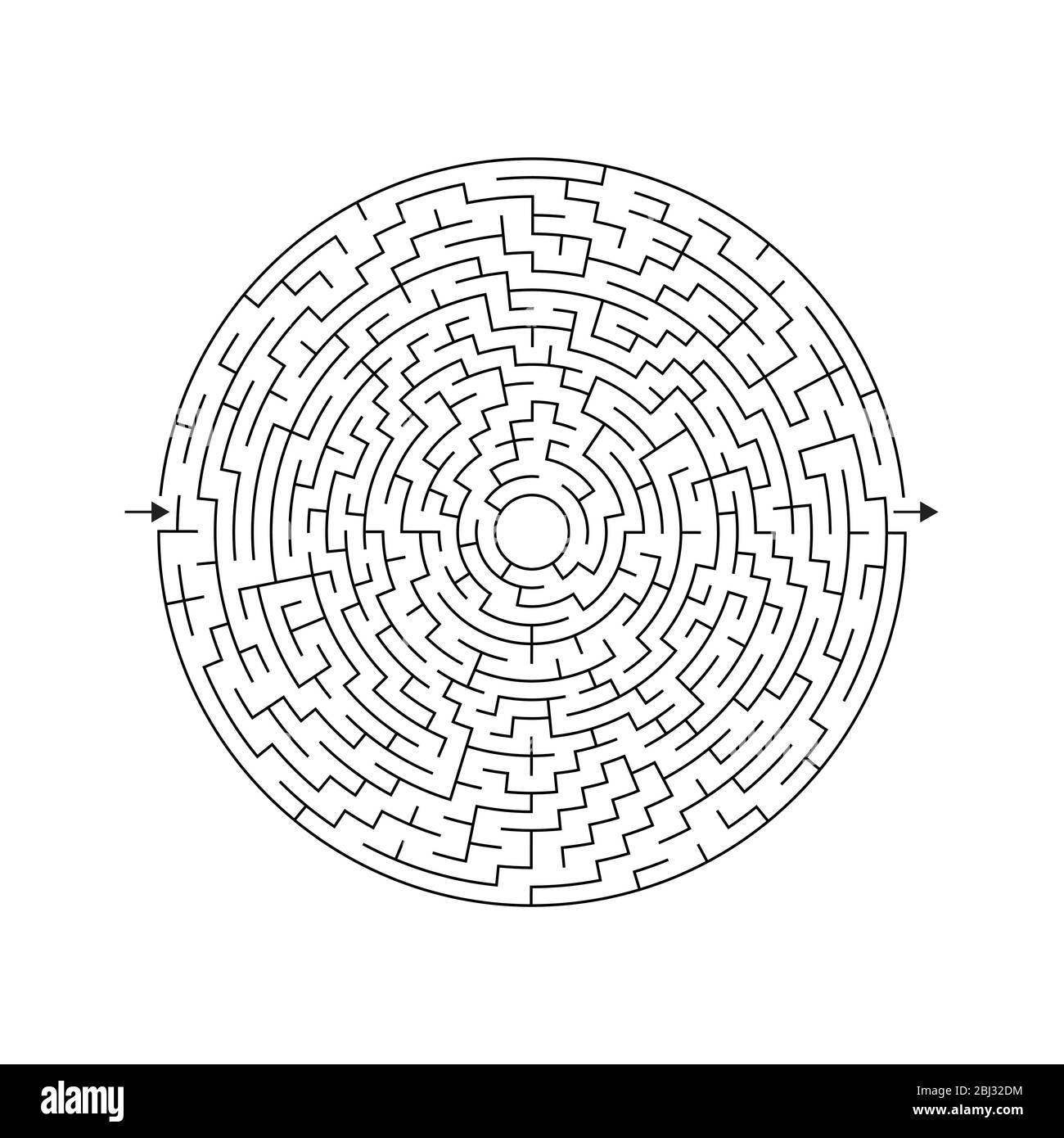 Labirinto cerchio gioco labirinto. Difficile puzzle rotondo isolato su  sfondo bianco. Illustrazione vettoriale Immagine e Vettoriale - Alamy