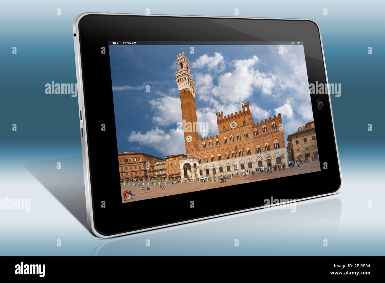 Palazzo pubblico, costruito dal 1325 al 1345 torre del municipio, Torre del Mangia in piazza Piazza del campo, Siena, Toscana, Italia, Europa Foto Stock