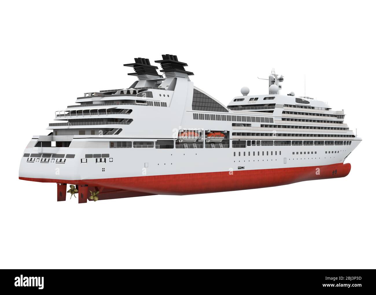 La nave di crociera isolato Foto Stock