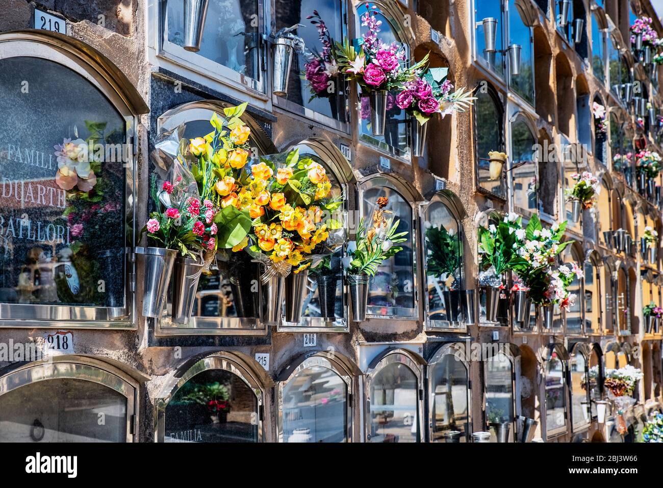 Cementeri Les Corts a Barcellona. Foto Stock