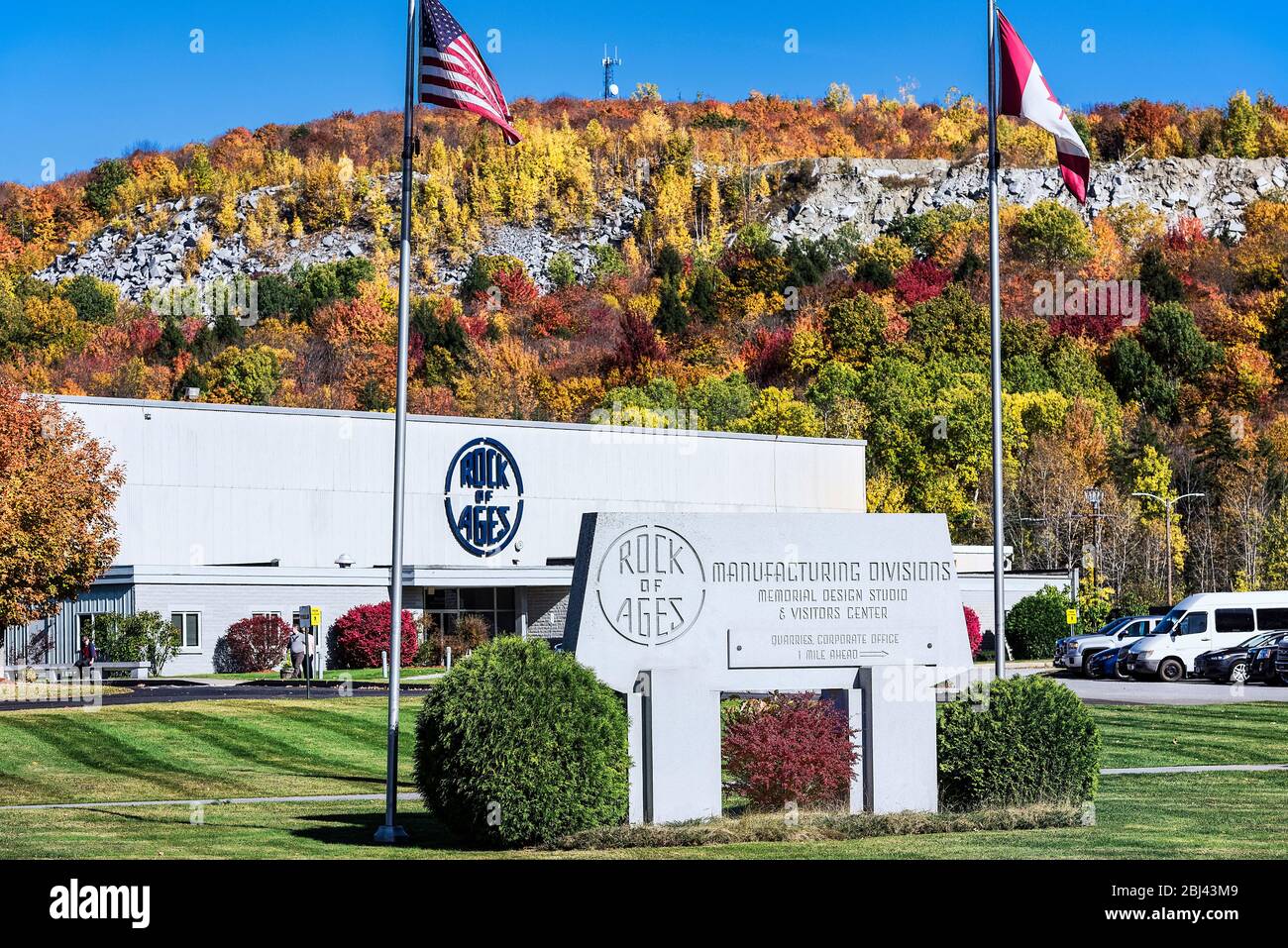 Rock of Ages ufficio aziendale in Vermont. Foto Stock