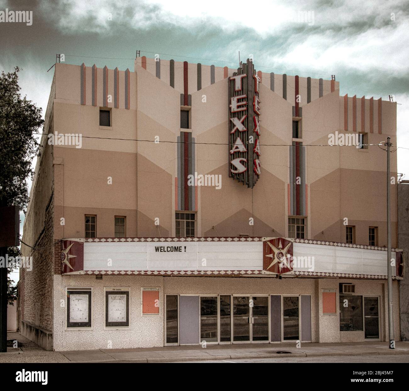 Old Movie Theatre a Sweetwater, Texas USA Foto Stock