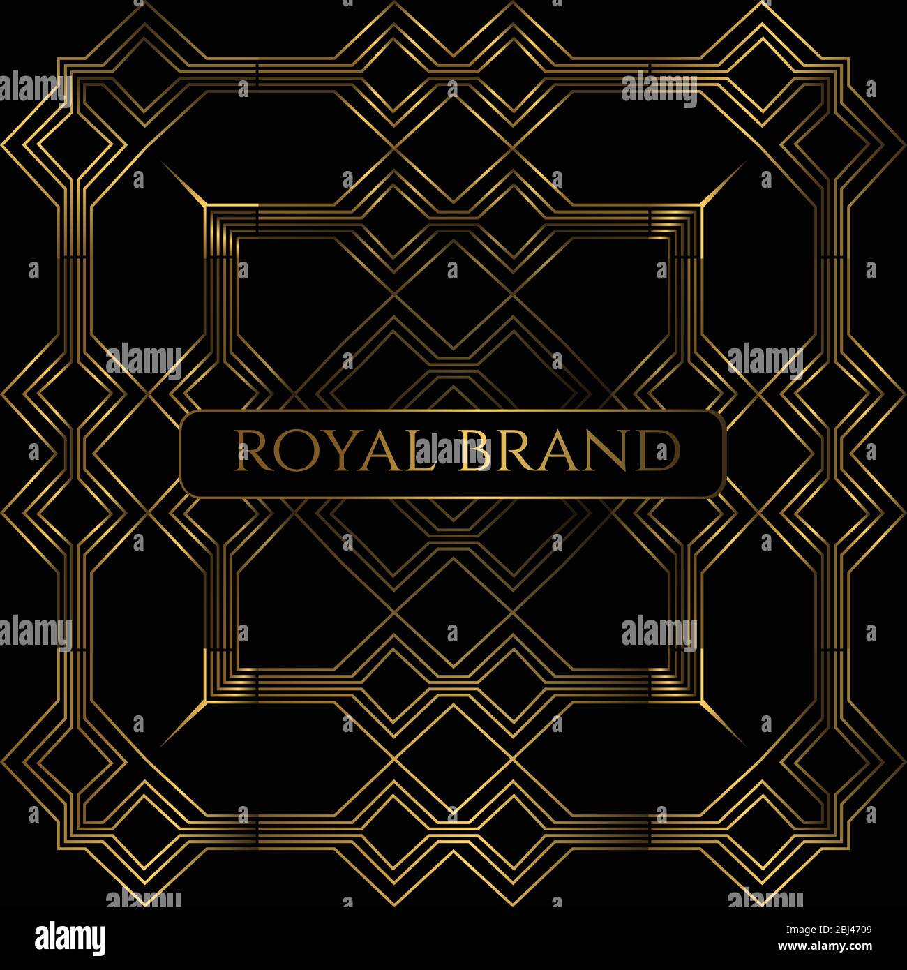 Luxury Premium background con colore oro. Modelli con ornamento, etichetta, logo, elemento di design. Realizzato con fiore dorato di lusso su sfondo ornamentale Illustrazione Vettoriale