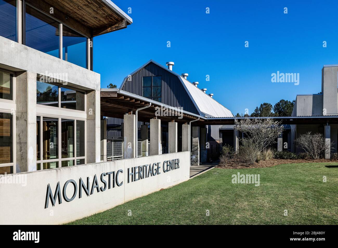 Centro del Patrimonio Monastico del Monastero dell'Abbazia dei Trappisti dello Spirito Santo a Conyers in Georgia. Foto Stock