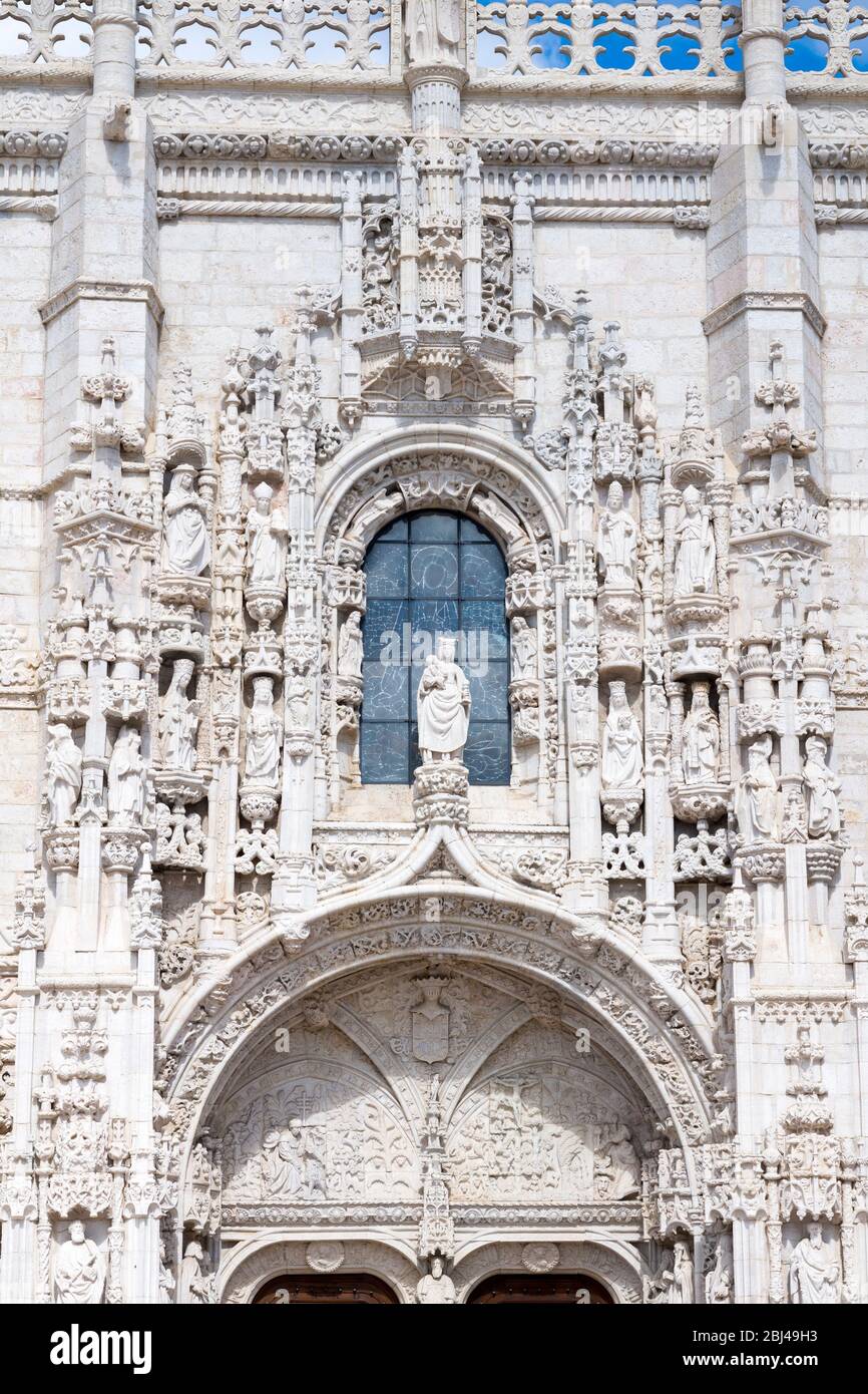 Chiesa di Santa Maria, Monastero di Jeronimos - Mosteiro dos Jeronimos a Lisbona, Portogallo Foto Stock
