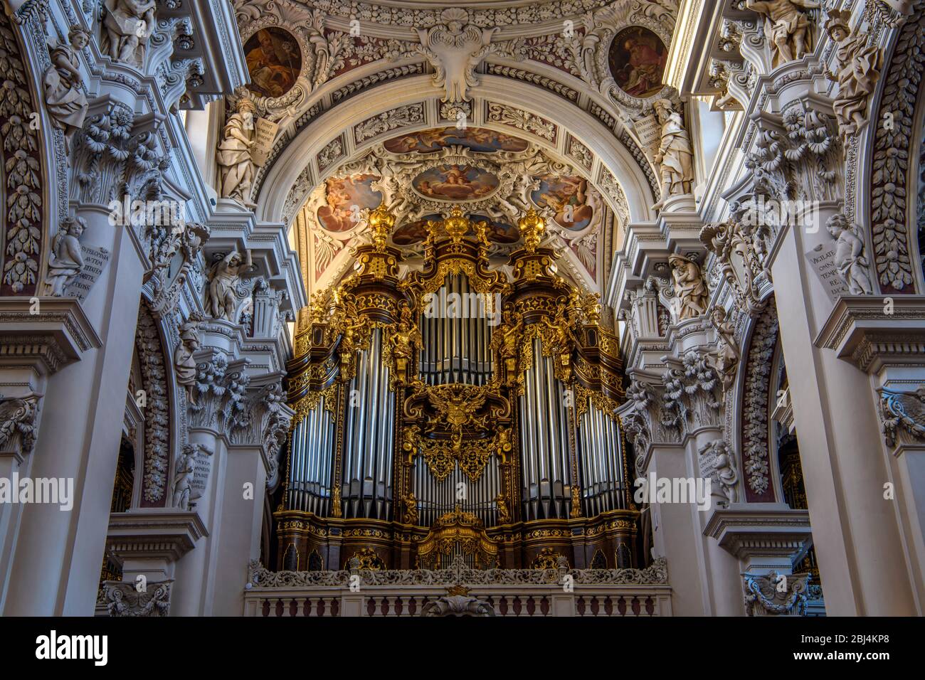 Interno della Cattedrale di Santo Stefano, Passau, Baviera, Germania Foto Stock