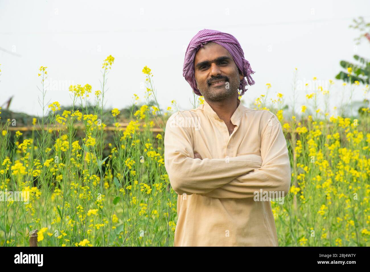 ritratto di contadino indiano Foto Stock