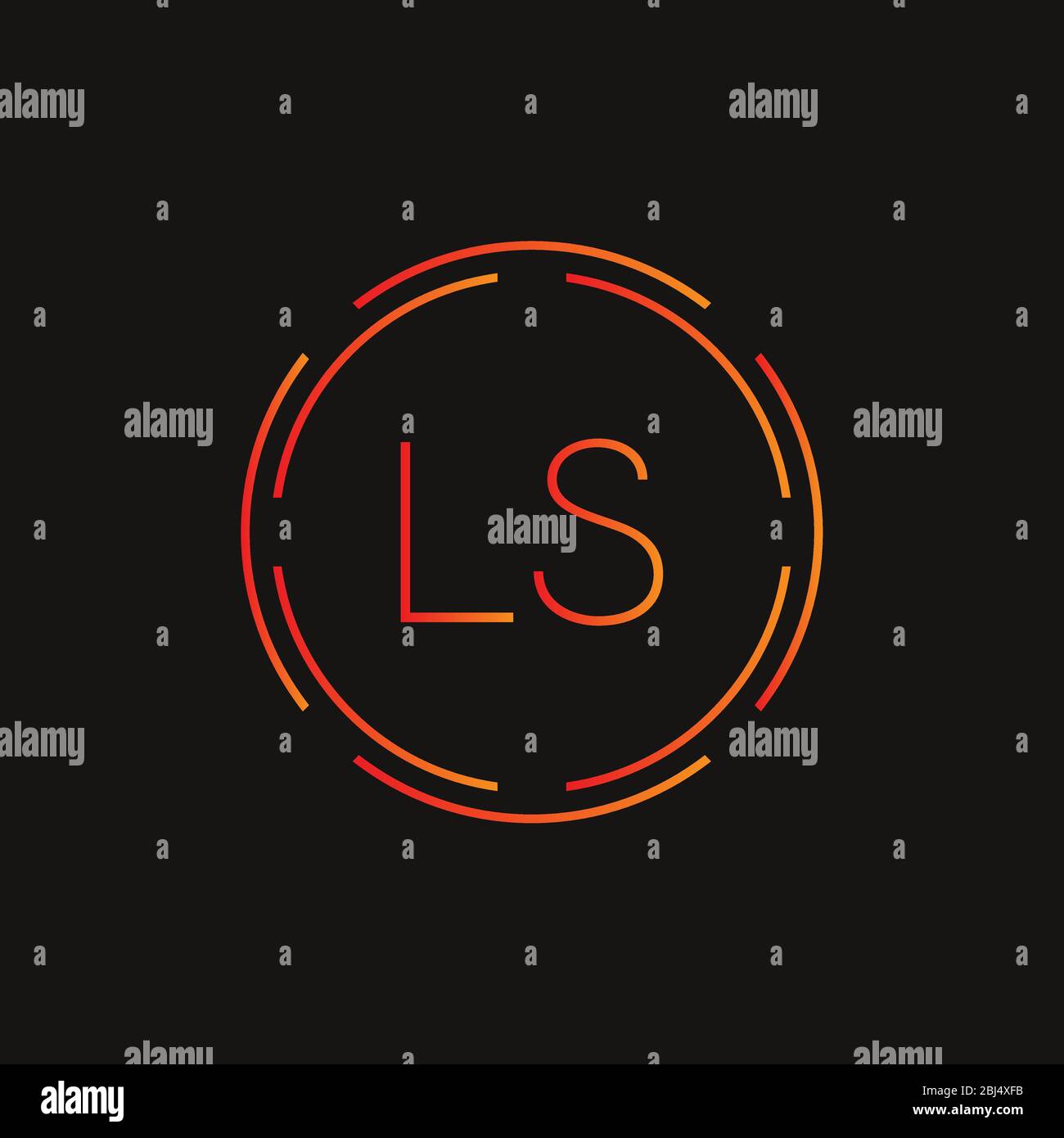 LS iniziale lettera Logo Design template vettoriale. Lettera astratta LS logo Design Illustrazione Vettoriale