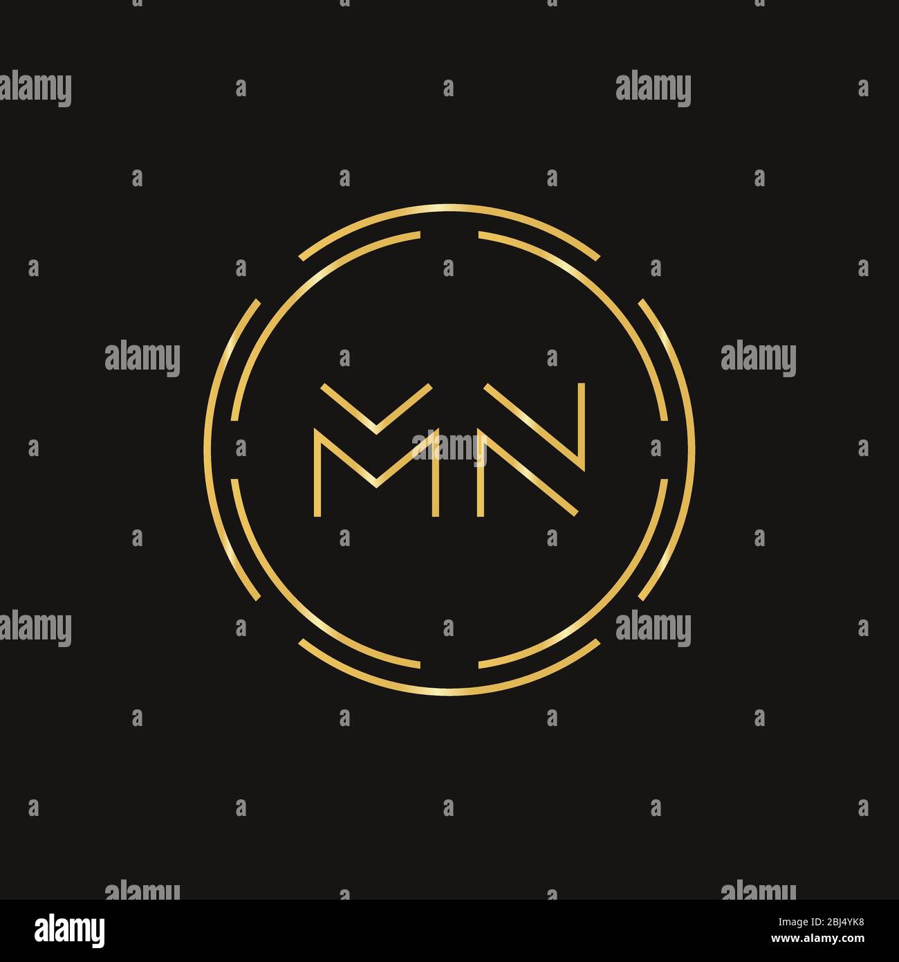 MN iniziale lettera Logo Design template vettoriale. Abstract lettera MN logo Design Illustrazione Vettoriale