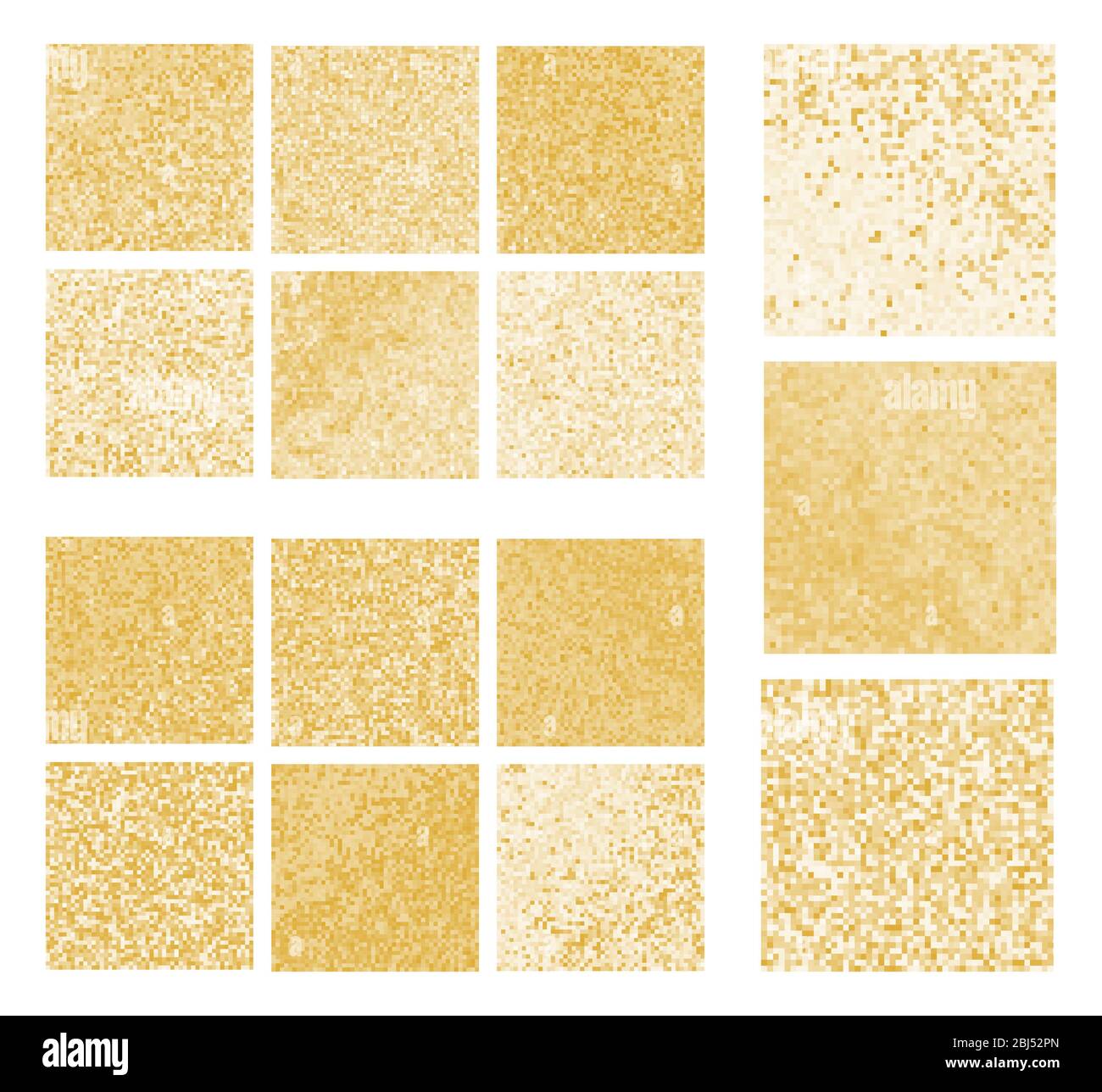 Sfondo mosaico astratto di pixel senape. Sfondo astratto con texture senape. Colore senape Foto Stock