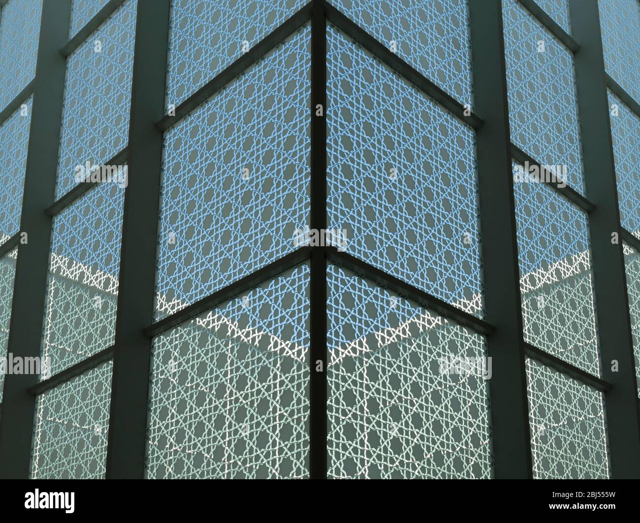 Dettaglio architettonico del cortile dell'Aga Khan Museum, North York, Toronto, Ontario, Canada Foto Stock