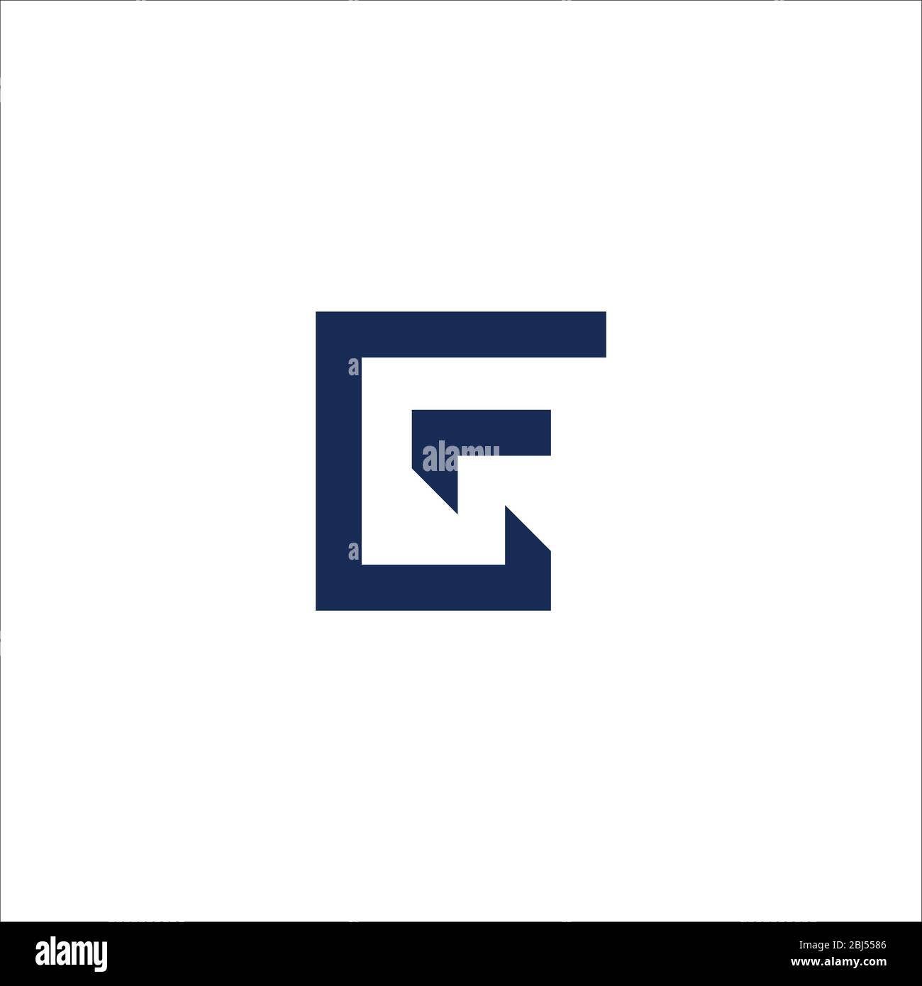 Modello di disegno vettoriale con logo fg o logo GF iniziale Illustrazione Vettoriale