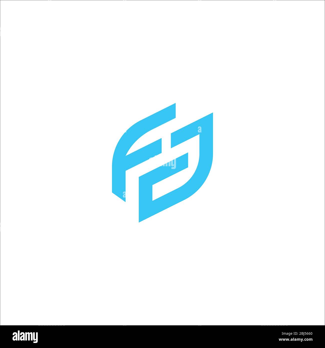 Modello di disegno vettoriale con logo fg o logo GF iniziale Illustrazione Vettoriale