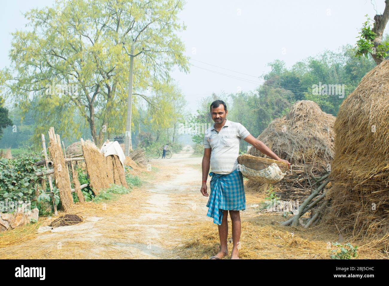 Ritratto di uomo rurale, India Foto Stock