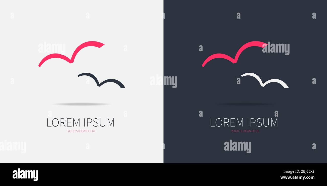 Logo Bird Design moderno, emblema di base. Illustrazione vettoriale Illustrazione Vettoriale