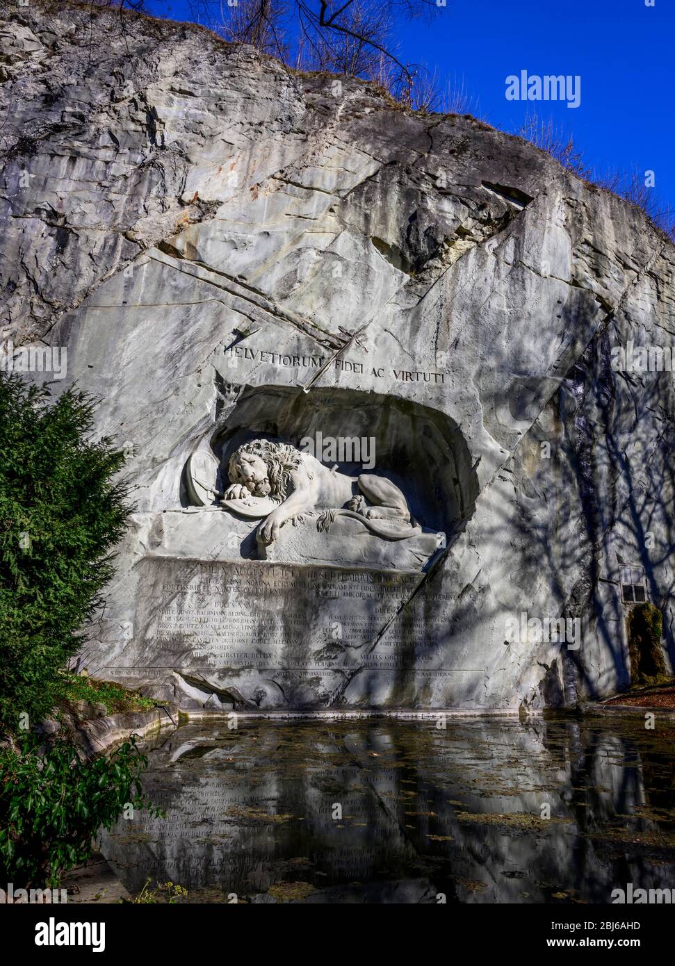 Monumento ai leoni, Lucerna, Canton Lucerna, Svizzera Foto Stock