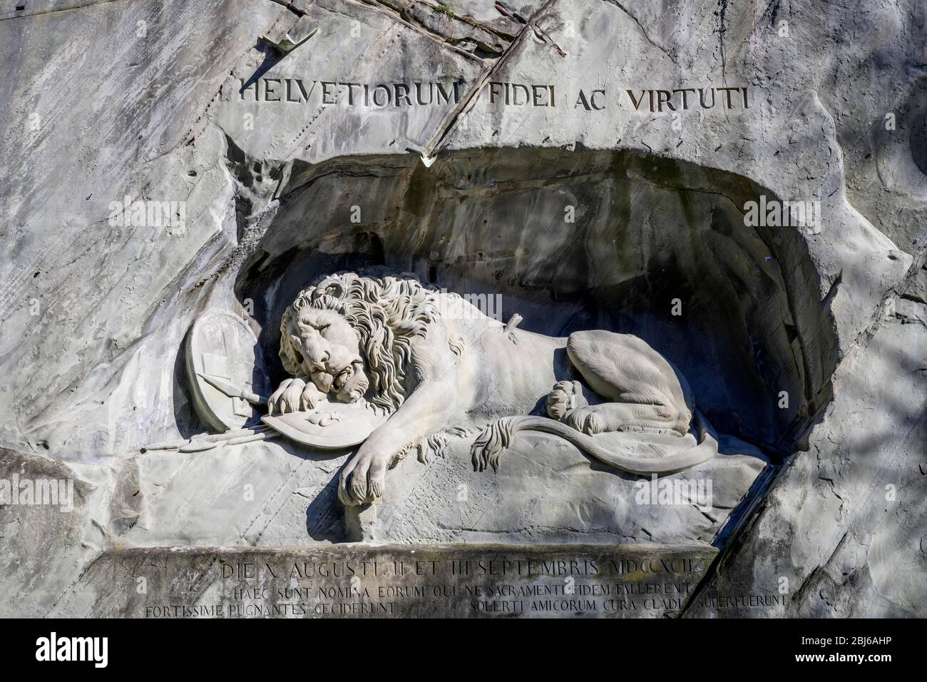 Monumento ai leoni, Lucerna, Canton Lucerna, Svizzera Foto Stock