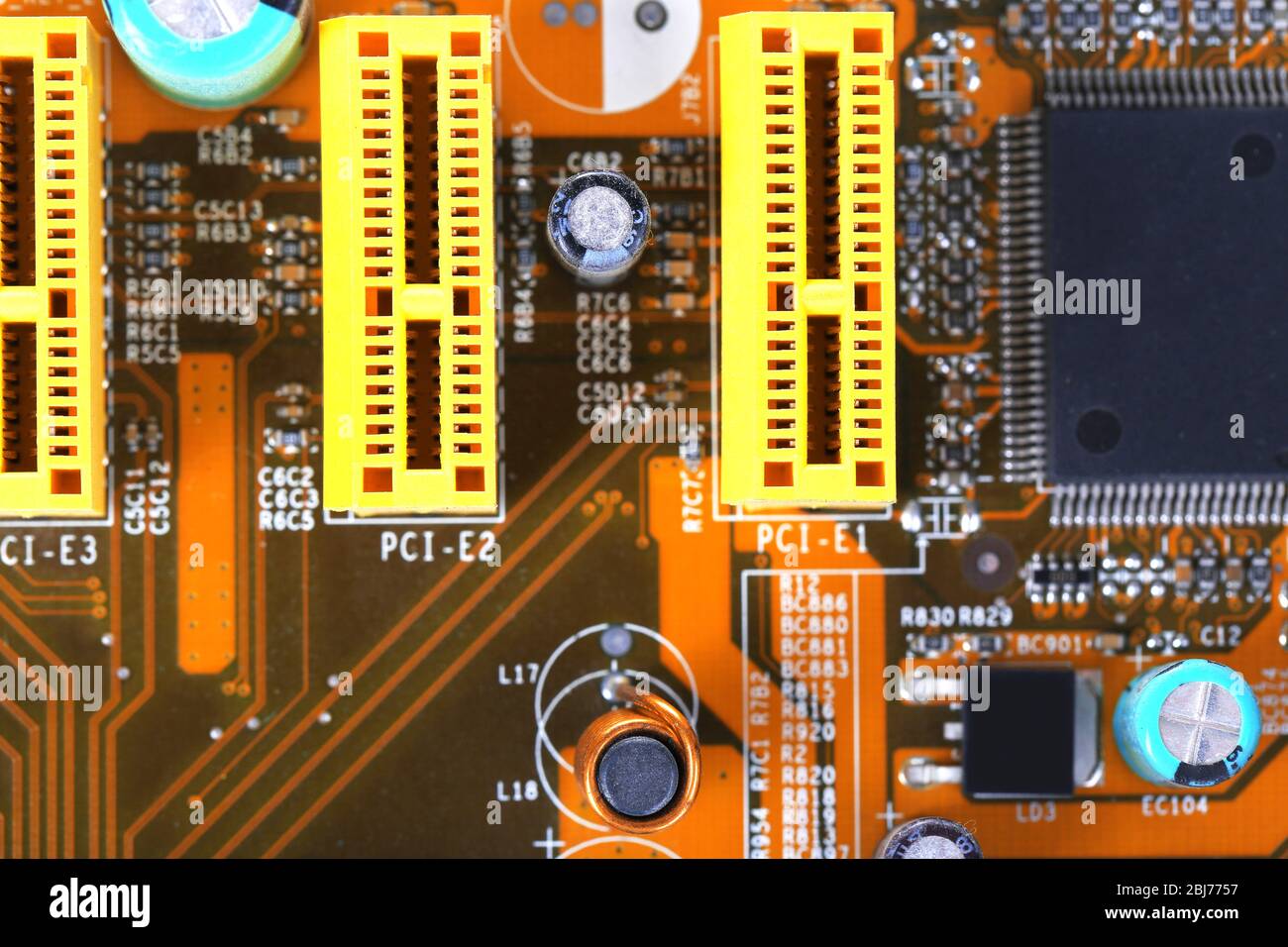 Scheda a circuito elettronico close up Foto Stock