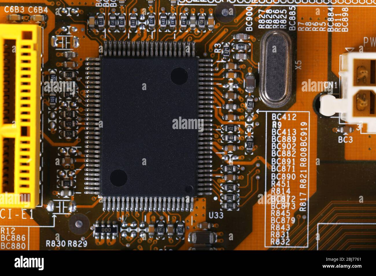 Scheda a circuito elettronico close up Foto Stock