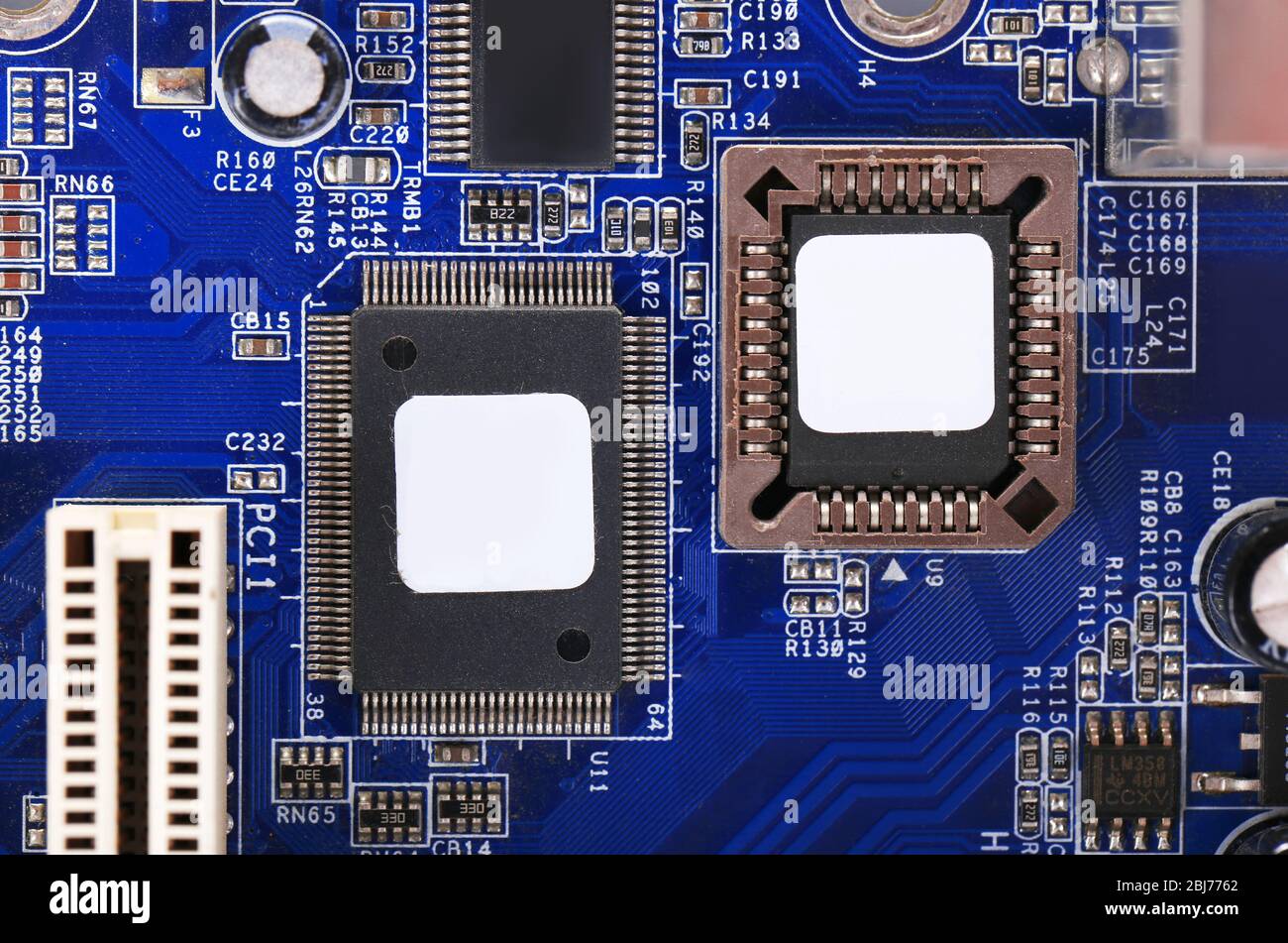 Scheda a circuito elettronico close up Foto Stock