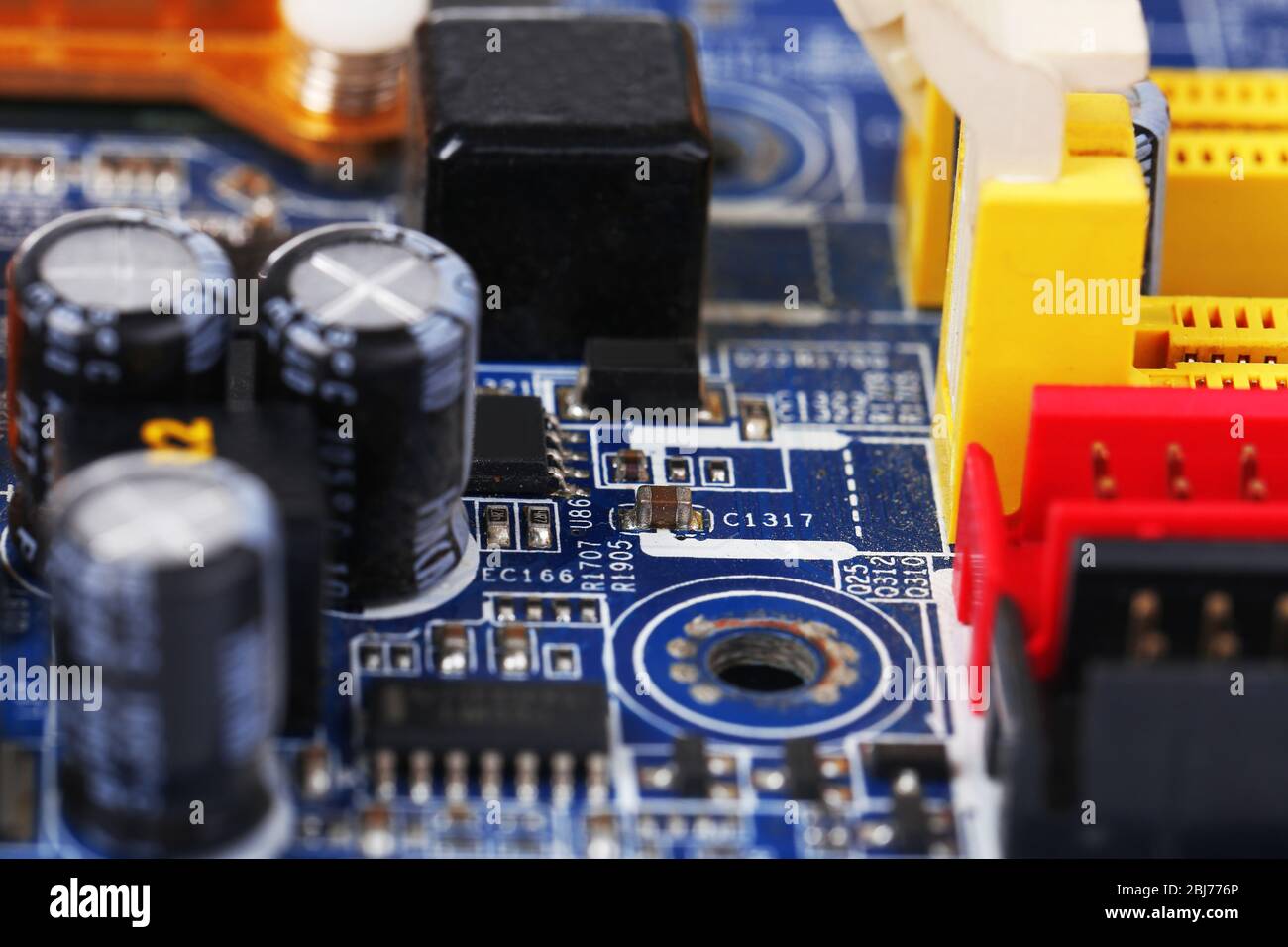 Scheda a circuito elettronico close up Foto Stock