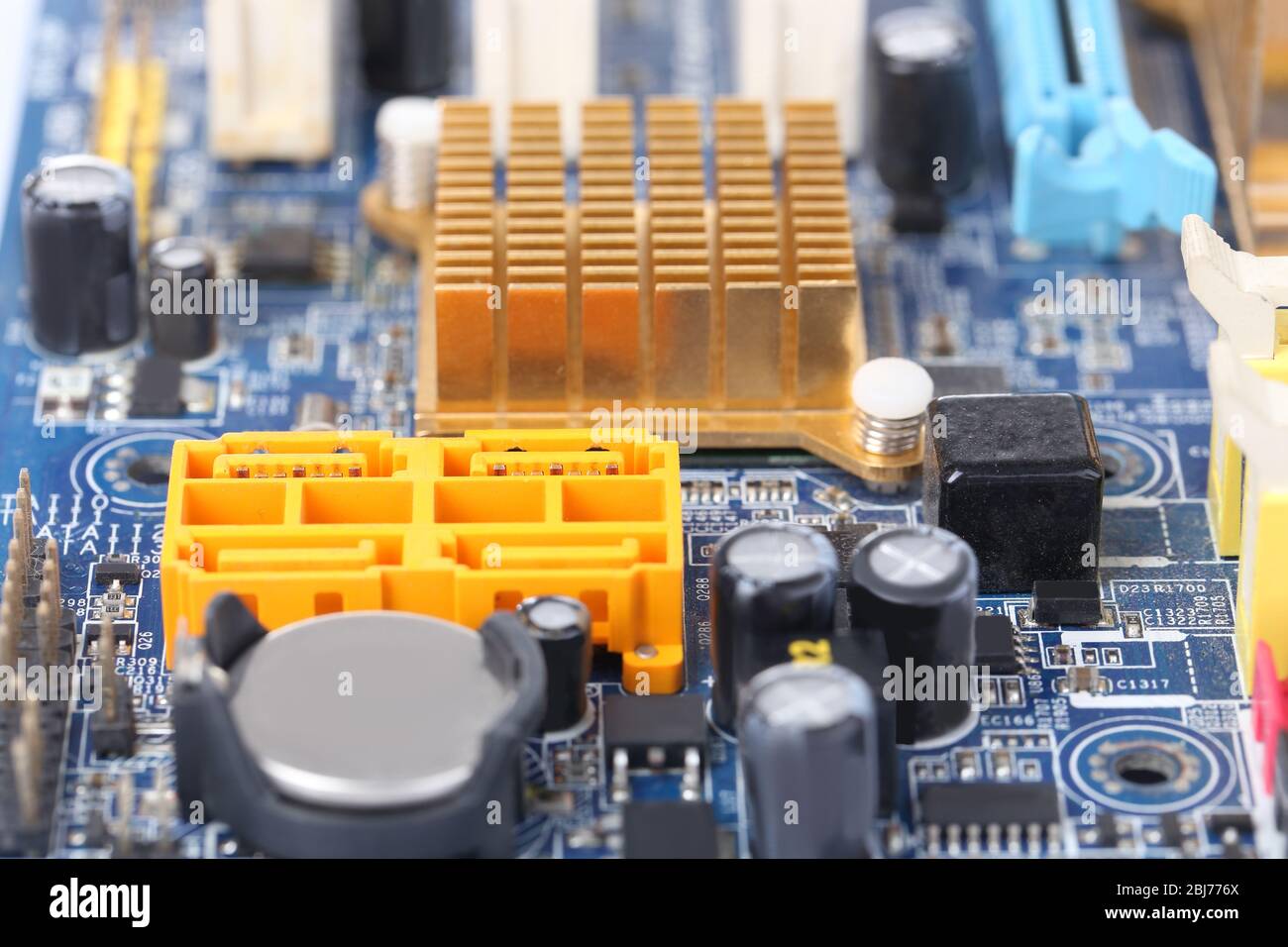 Scheda a circuito elettronico close up Foto Stock