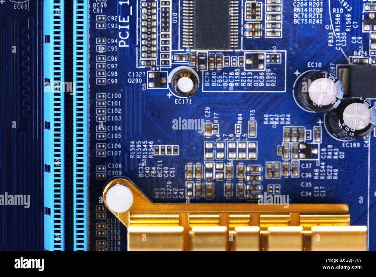 Scheda a circuito elettronico close up Foto Stock