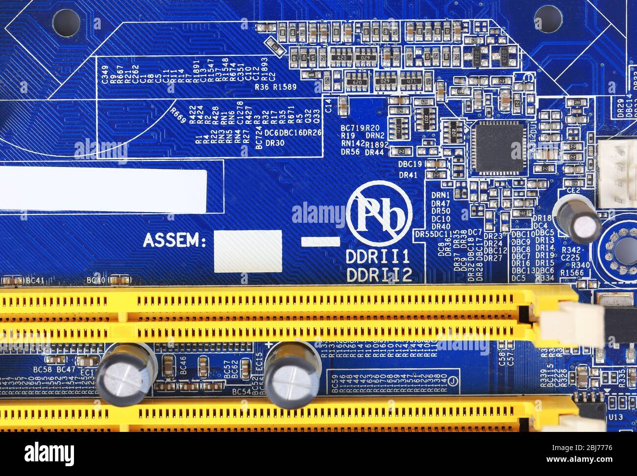 Scheda a circuito elettronico close up Foto Stock
