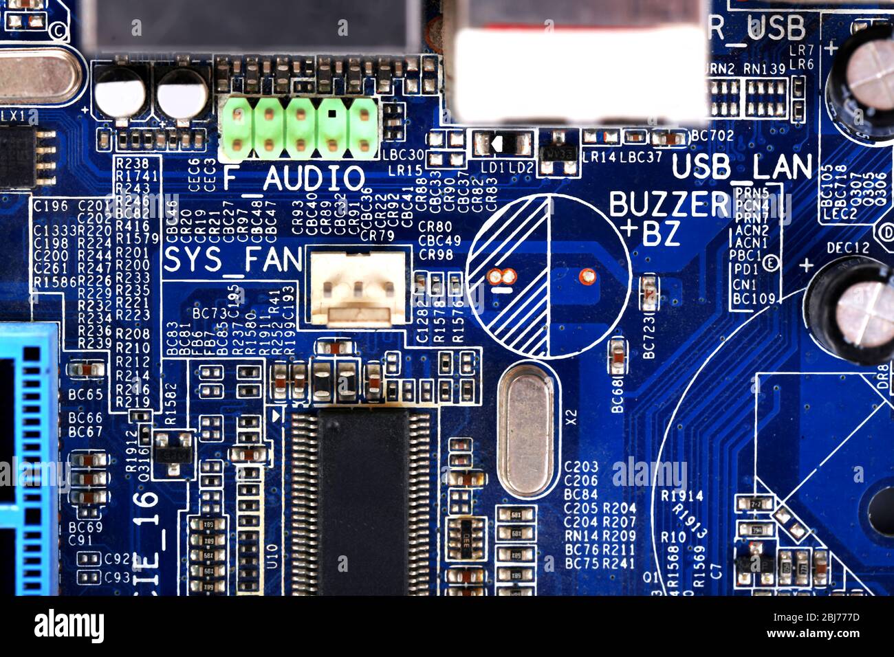Scheda a circuito elettronico close up Foto Stock