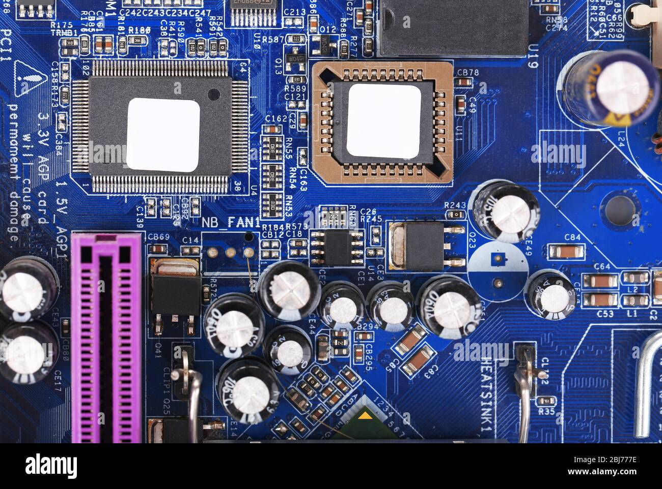 Scheda a circuito elettronico close up Foto Stock