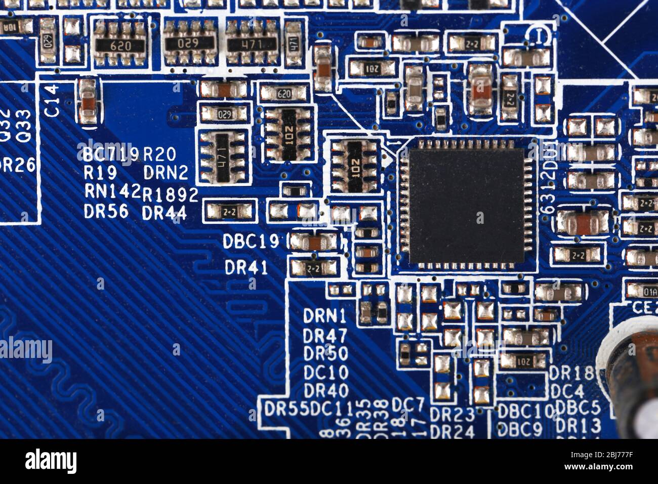 Scheda a circuito elettronico close up Foto Stock