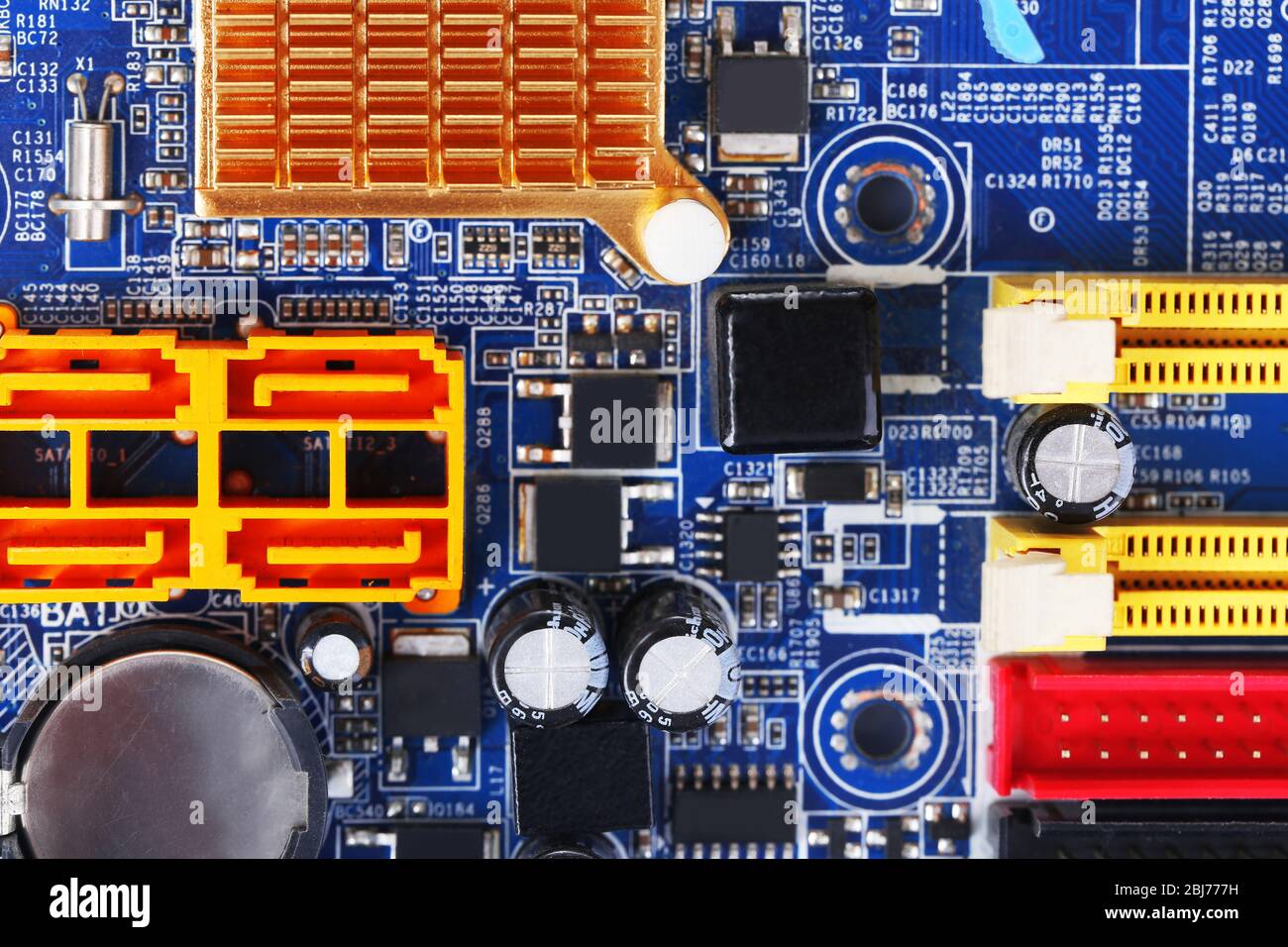 Scheda a circuito elettronico close up Foto Stock