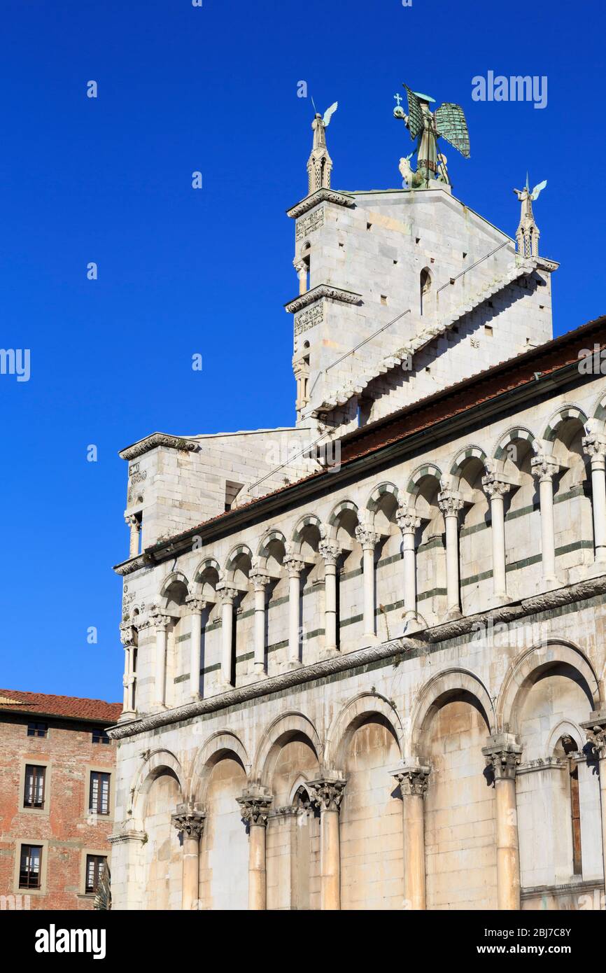 La Chiesa di San Michele, Lucca, Toscana, Italia, Europa Foto Stock