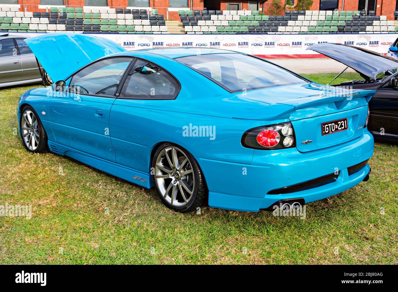 Automobili / Australian Made 2004 serie Z GTO Holden Monaro Coupé presentato ad un Motor show a Melbourne Victoria Australia. Foto Stock