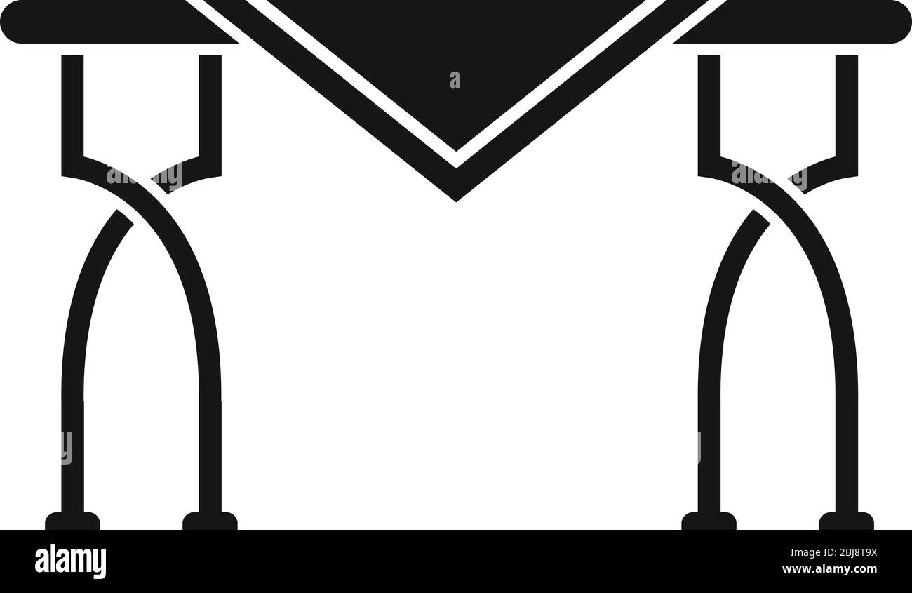 Icona del tavolo da giardino in metallo. Semplice illustrazione di metallo giardino tavolo vettore icona per il web design isolato su sfondo bianco Illustrazione Vettoriale