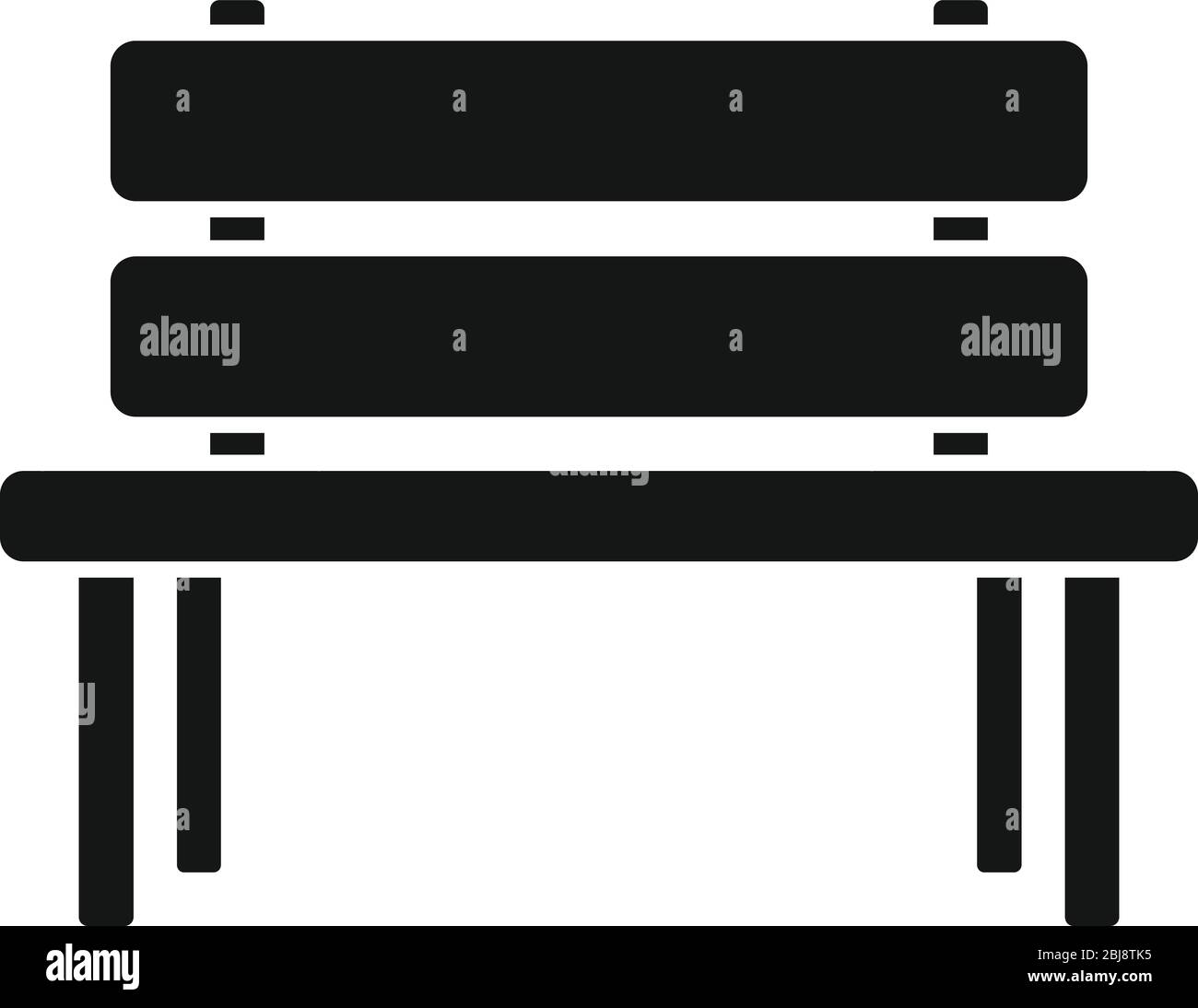 Icona del banco del giardino in legno. Semplice illustrazione di legno giardino panca icona vettoriale per web design isolato su sfondo bianco Illustrazione Vettoriale