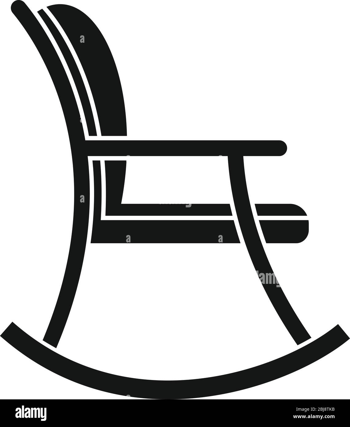Icona sedia oscillante madre. Illustrazione semplice dell'icona del vettore della sedia oscillante della madre per il disegno di fotoricettore isolato su sfondo bianco Illustrazione Vettoriale