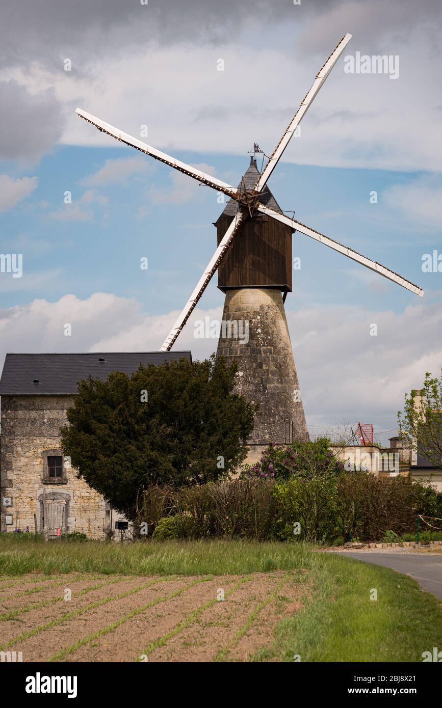 Moulin de Gasté, Saumur, Francia Foto Stock